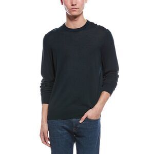 Bruno Magli Mens  Merino Wool Crewneck Sweater, Green